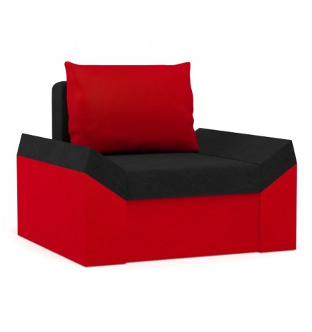 Fauteuil Denver rouge et noir