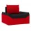 Fauteuil Denver rouge et noir