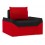 Fauteuil Denver rouge et noir