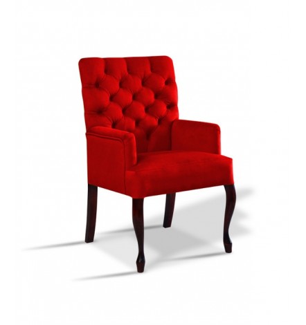 Fauteuil Chesterfield MARTINA rouge