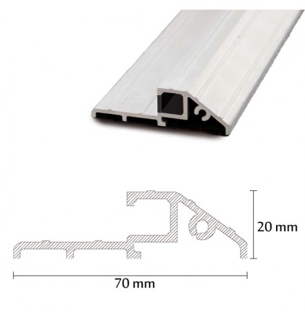 Porte d'entrée MARS 09 90 cm 72 mm en acier inoxydable