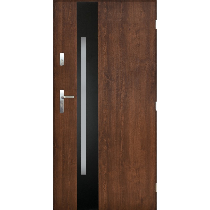 GOTAN 90 cm acero inoxidable nogal puerta delantera