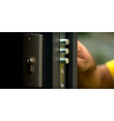 Porte d'entrée CANCUN 80 cm POUSSANT en acier inoxydable en plusieurs couleurs