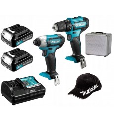 conjunto de 2 berbequim/aparafusadora de 12 V MAKITA DF333 + aparafusadora de impacto TD110