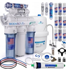 RO7 wodaRO ECO Sistema de osmose doméstica de 7 fases com efeito de descontaminação