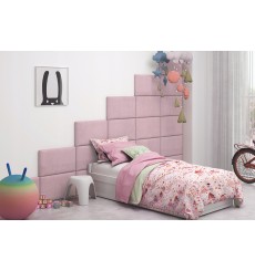 Panneau capitonné pour revêtement mural 50*30cm rose