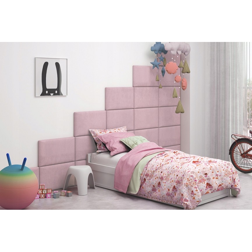 Panel acolchado para revestimiento de pared de aguamarina de 60x30 cm