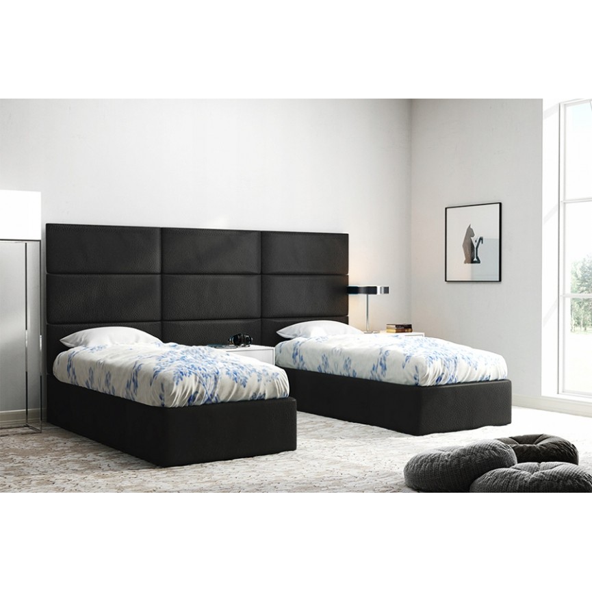 Panel acolchado para revestimiento de pared de aguamarina de 60x30 cm