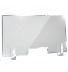 Ecran de protection bureau en Plexiglass 100x75 cm