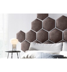 Panneau capitonné pour revêtement mural 40.5*35.5 cm marron