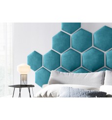 Painel almofadado para revestimento de paredes 40,5*35,3 cm azul