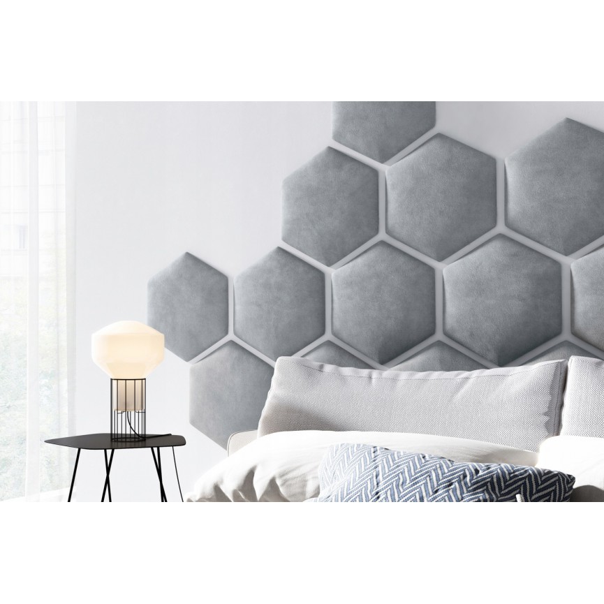 Panel acolchado para revestimiento de pared de aguamarina de 60x30 cm