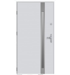 Porta d'ingresso da 80 cm in acciaio inox, bianco