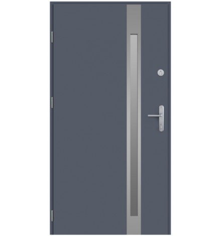 Porte D Entree 80 Cm En Acier Inoxydable Anthracite Fabrication Europeenne