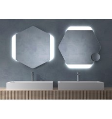 Miroir TURKS polygonal, lumineux à LED