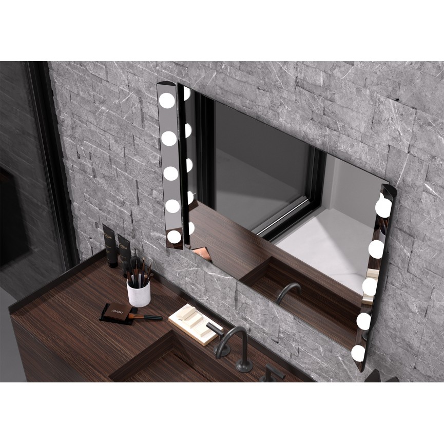 Espejo HOLLYWOOD, luz LED, varios tamaños - Para embellecer su cuarto de baño, decoración de diseño a bajo coste Espejo HOLLYWOOD, luz LED, varios tamaños - Para embellecer su cuarto de baño, decoración de diseño a bajo coste