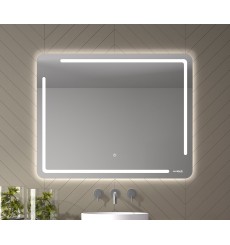 Miroir SATUNA, lumière frontale LED + rétro-éclairage, plusieurs dimensions