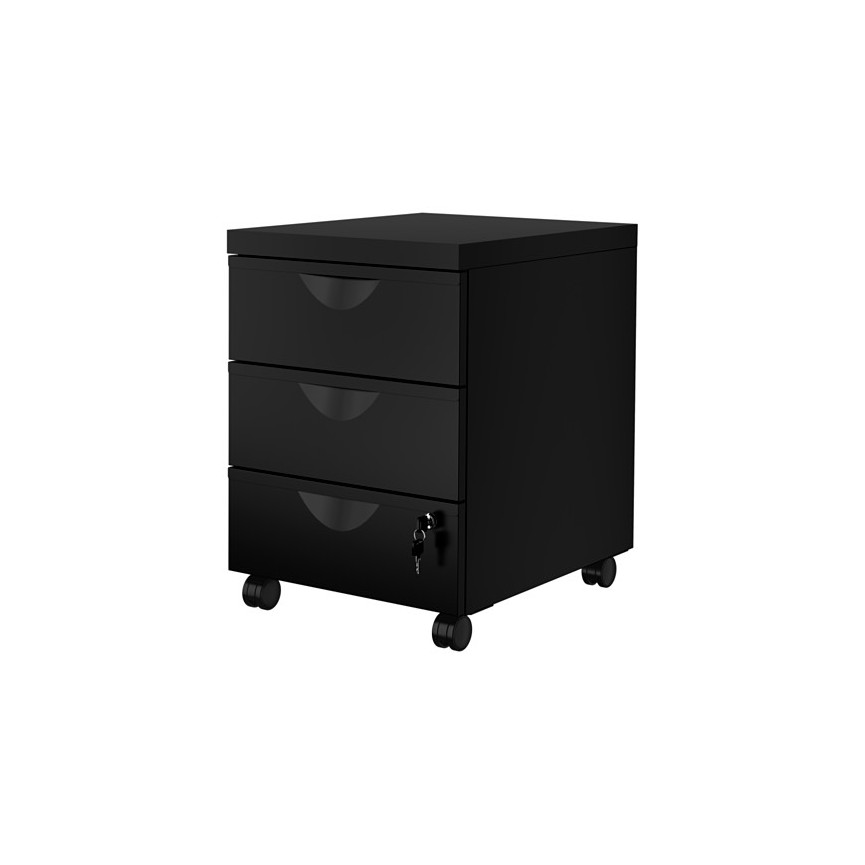 Tiroirs De Rangement Bureau En Metal Essen 3 Tiroirs Noir Sur Notre Boutique En Ligne Vivadiscount Fr