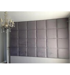 Painel almofadado para revestimento de parede em veludo em várias cores 50x50 cm