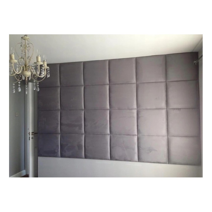 Panel de pared acolchado en terciopelo en diversos colores 50x50 cm