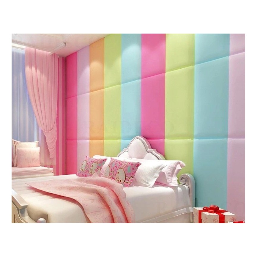 Panel acolchado para revestimiento de pared en terciopelo en varios colores  30x50 cm