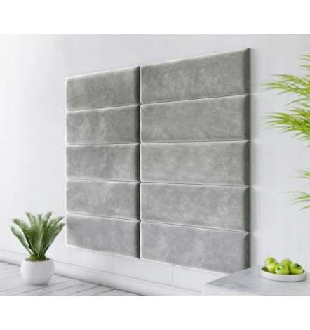 Panel acolchado para revestimiento de pared en terciopelo en varios colores 40x30 cm