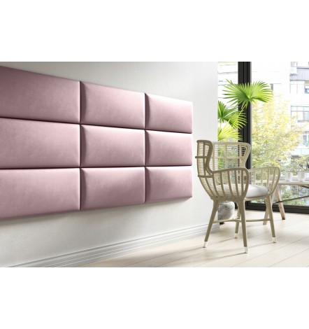 Panel acolchado para revestimiento de pared en varios colores y tejidos 90x30 cm