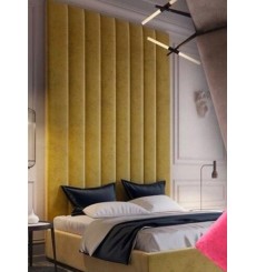 Panneau rembourré pour rêvetement mural en velours en divers coloris 200x20 cm