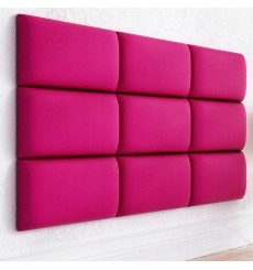 Panneau rembourré pour rêvetement mural ITALIA fushia 70x30cm