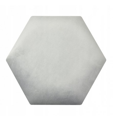 Panneau rembourré hexagonale HEXAGON en en velours divers coloris 30x26 cm