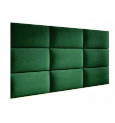 Panel de pared acolchado en ante verde 60 x 30 cm