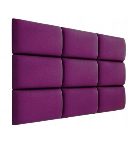 Panel acolchado para revestimiento de pared en tejido gamuza rosa 50x30 cm
