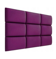 Panel de pared acolchado de terciopelo violeta 60 x 40 cm