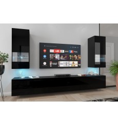Conjunto de muebles TV SEZANA negro en varias dimensiones - 203/226/249/273 cm
