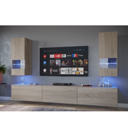 Conjunto de muebles TV SEZANA negro en varias dimensiones