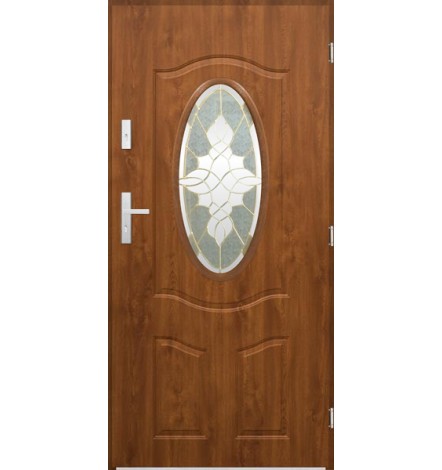 Puerta delantera de acero inoxidable CHAVEL de 80 cm en 2 colores