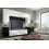 Ensemble meuble TV CONCEPT 1A noir et blanc brillant 240 cm