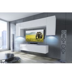 Móvel para televisor CONCEPT 2/HG/W/3-2B branco brilhante 120 cm