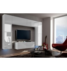 Móvel para televisor CONCEPT 3/HG/W/2-1B branco brilhante 120 cm