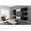 Conjunto mueble TV CONCEPT 7/HG/BW/4 blanco/negro brillante