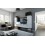 Conjunto mueble TV CONCEPT 9/HG/BW/2 negro/blanco brillante