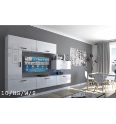 Conjunto mueble TV CONCEPT 10-10/HG/W/8 blanco brillante 249 cm