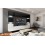 Conjunto mueble TV CONCEPT 14/HG/BW/4 negro/blanco brillante