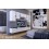 Conjunto mueble TV CONCEPT 19/HG/BW/6-1B blanco/negro brillante