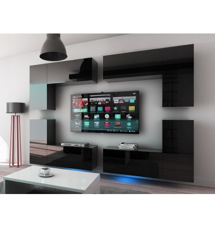 Ensemble meuble TV CONCEPT 20-20/HG/B/1 noir brillant