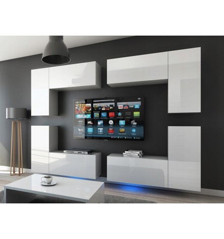 Conjunto mueble TV CONCEPT 20-20/HG/B/1 negro brillante