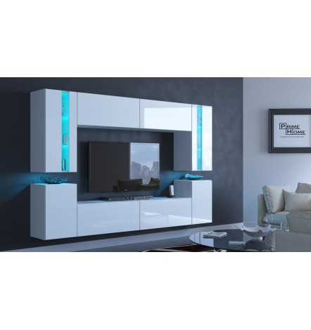 Ensemble meuble TV CONCEPT 24/HG/W/2 blanc brillant