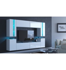 Conjunto mueble TV CONCEPT 24/HG/W/2 blanco brillante 240 cm