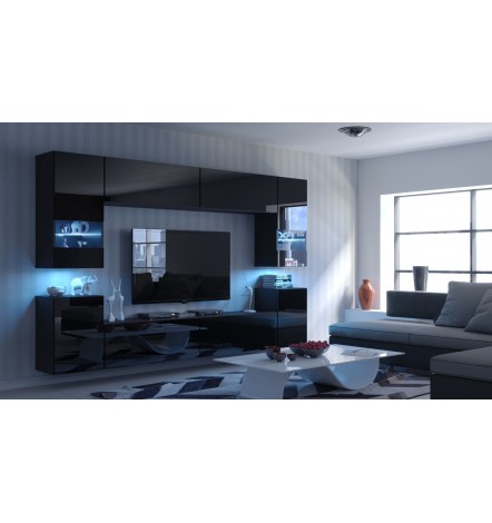 Conjunto mueble TV CONCEPT 27-27/HG/W/2-1A blanco brillante