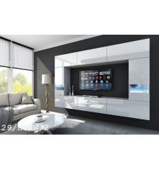 Conjunto mueble TV CONCEPT 29/HG/W/2 blanco brillante 249 cm